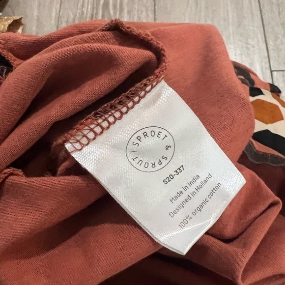 Sproet & Sprout Organic Cotton Girl's Stripe T Shirt Dress Size 5/6 - Picture 7 of 8